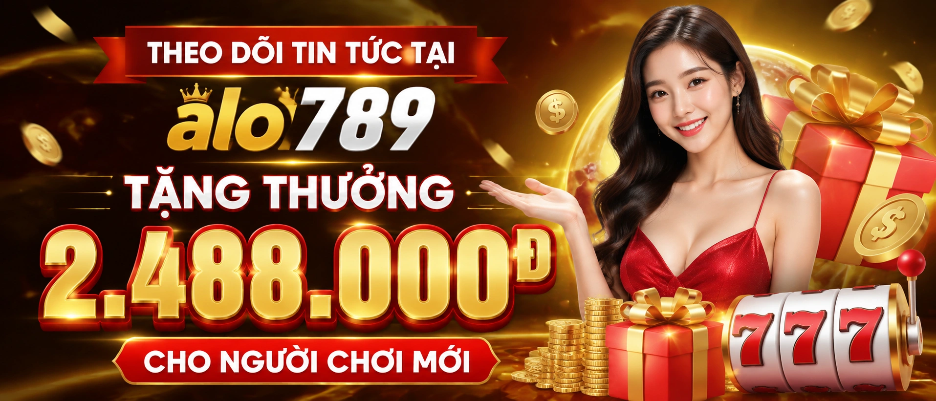 Khung tin cập nhật nền tảng và ưu đãi trên giao diện alo789